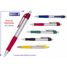 Caneta Personalizada Plástica Prata 3011P