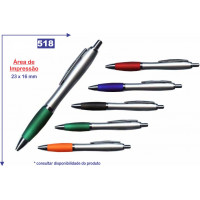 Caneta Personalizada Plástica 518 Caneta Personalizada Plástica 518