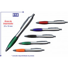 Caneta Personalizada Plástica 518 Caneta Personalizada Plástica 518